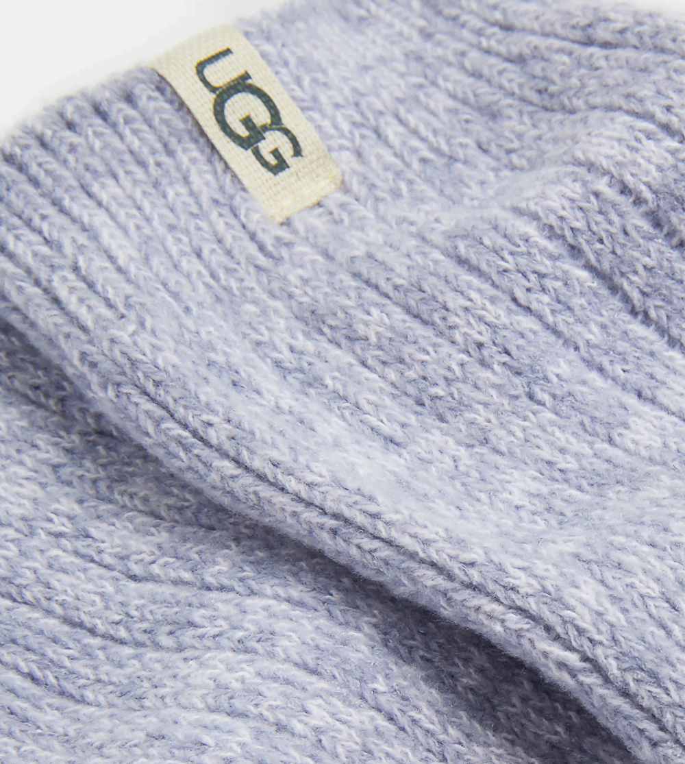 Women's Rib Knit Slouchy Crew Socks - Sand