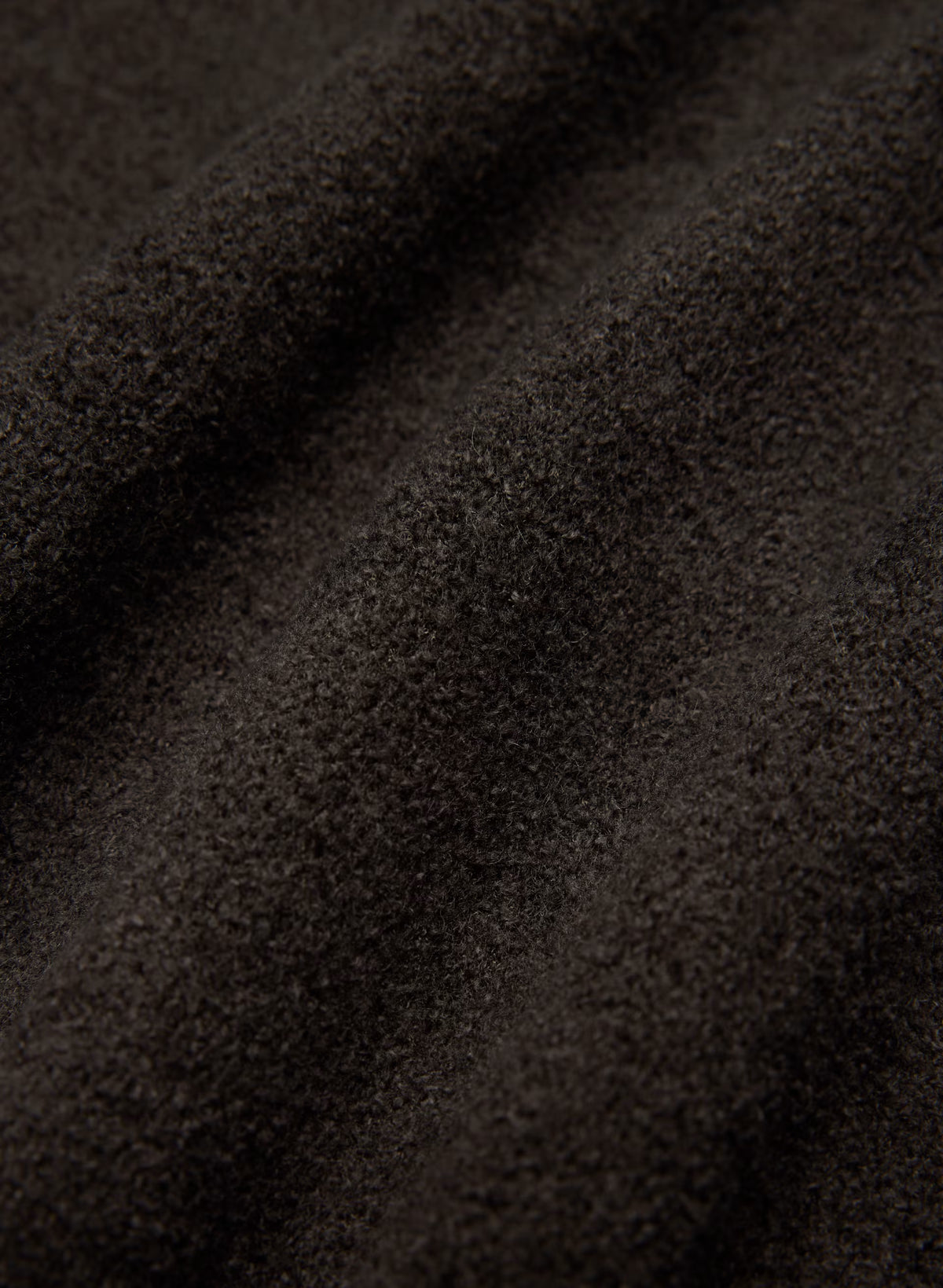 Wool Blend Button Polo Sweater - Brown