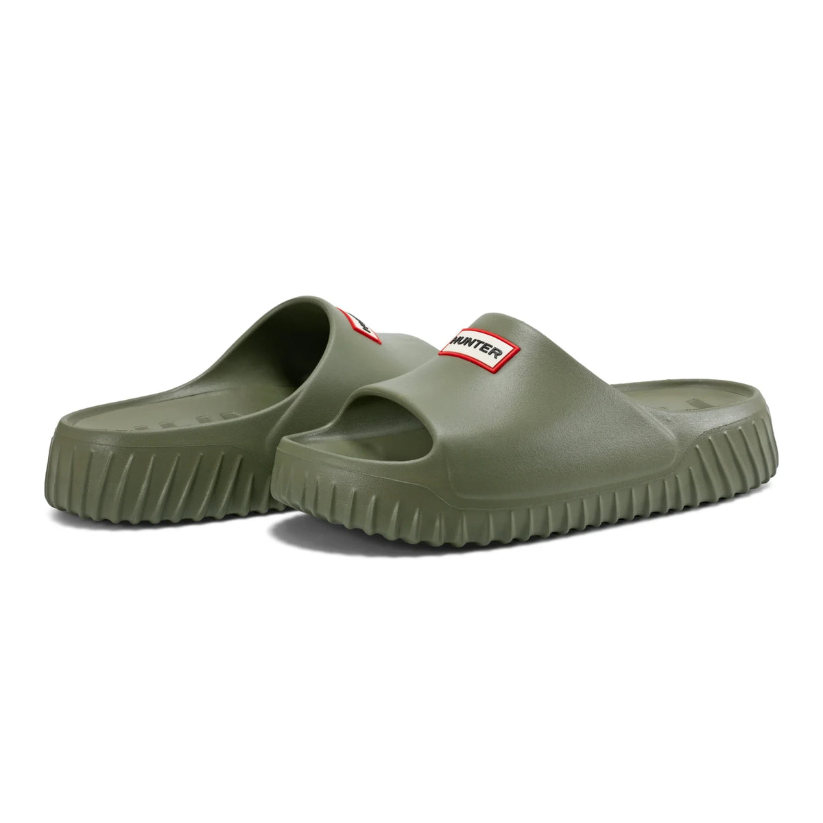 Men's Open-Toe Slide Sandals - Green