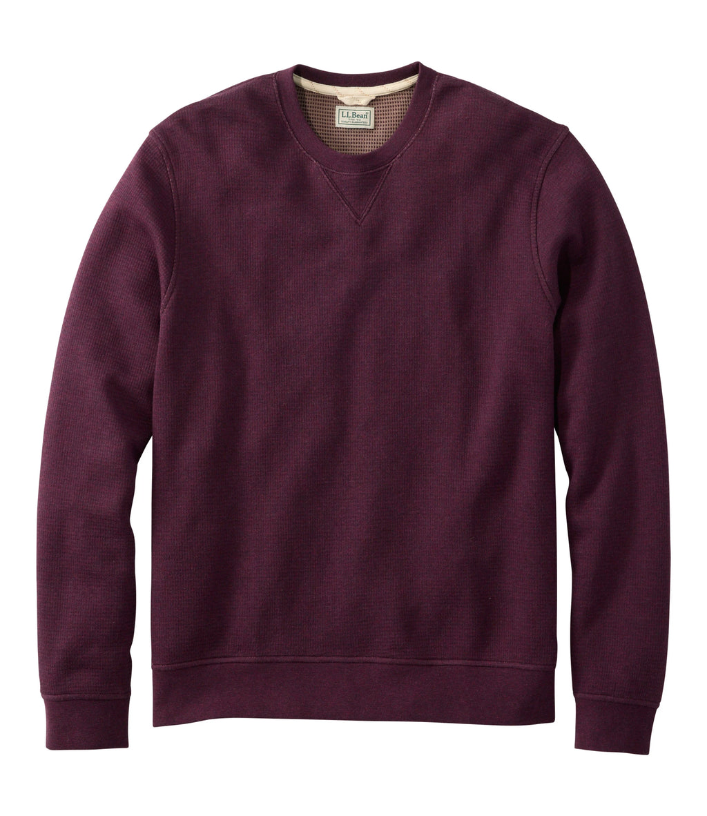 Men's Waffle Knit Crewneck Sweatshirt - Blue