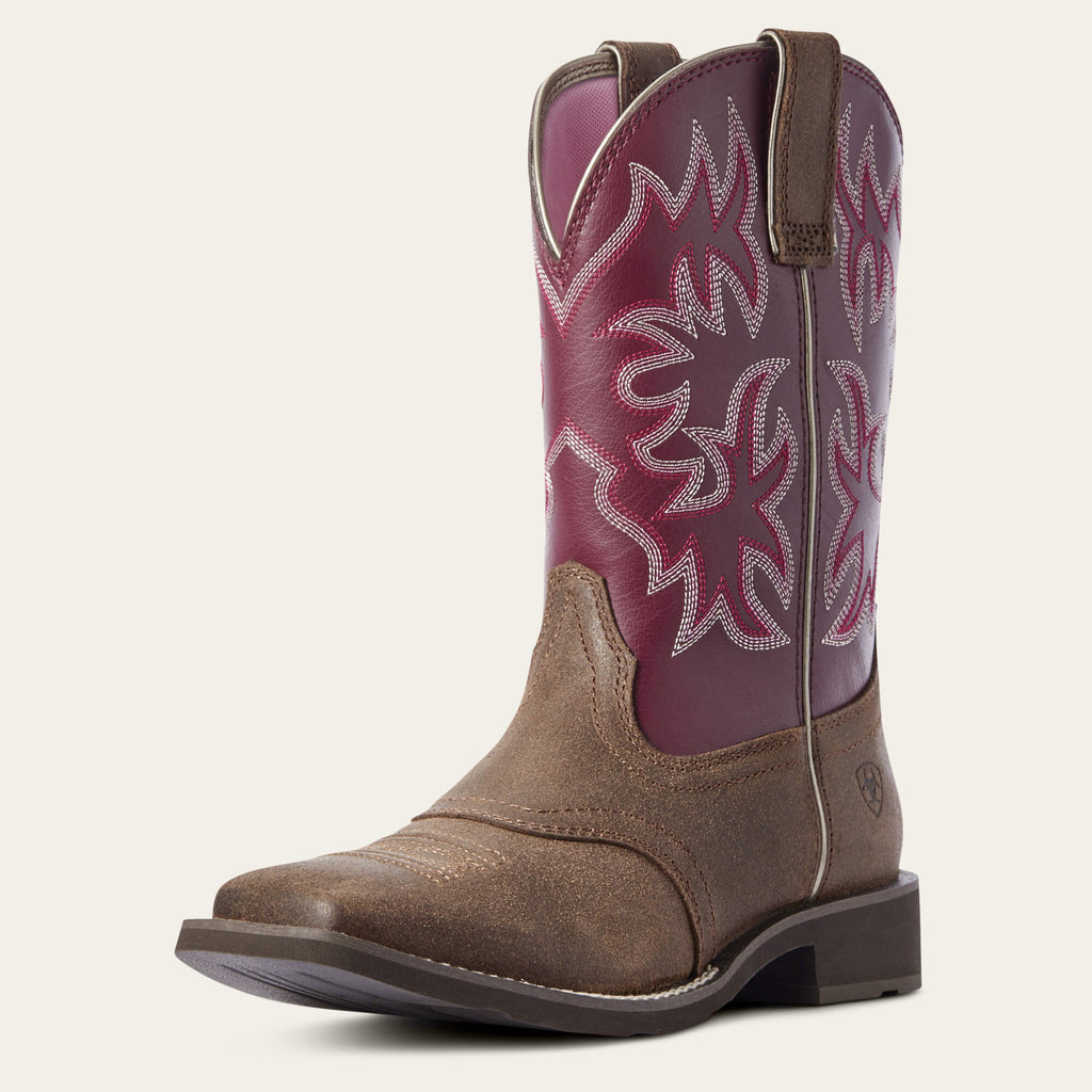 Women's Iridescent Leather Western Boots - Cider