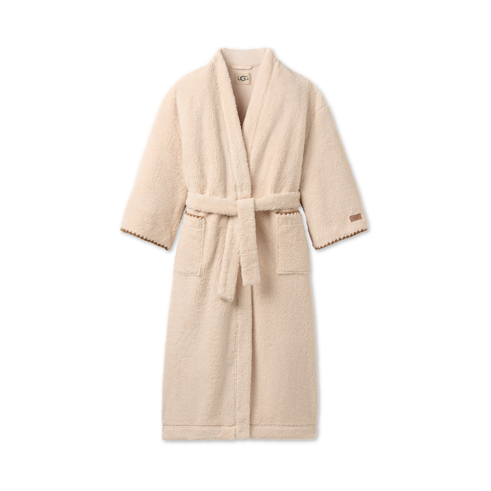 Women's Plush Fleece Full-Length Robe - Cream