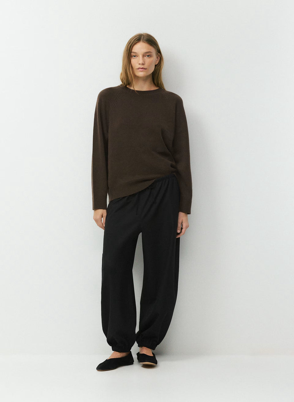 Wool Cashmere Raglan Sweater - Olive