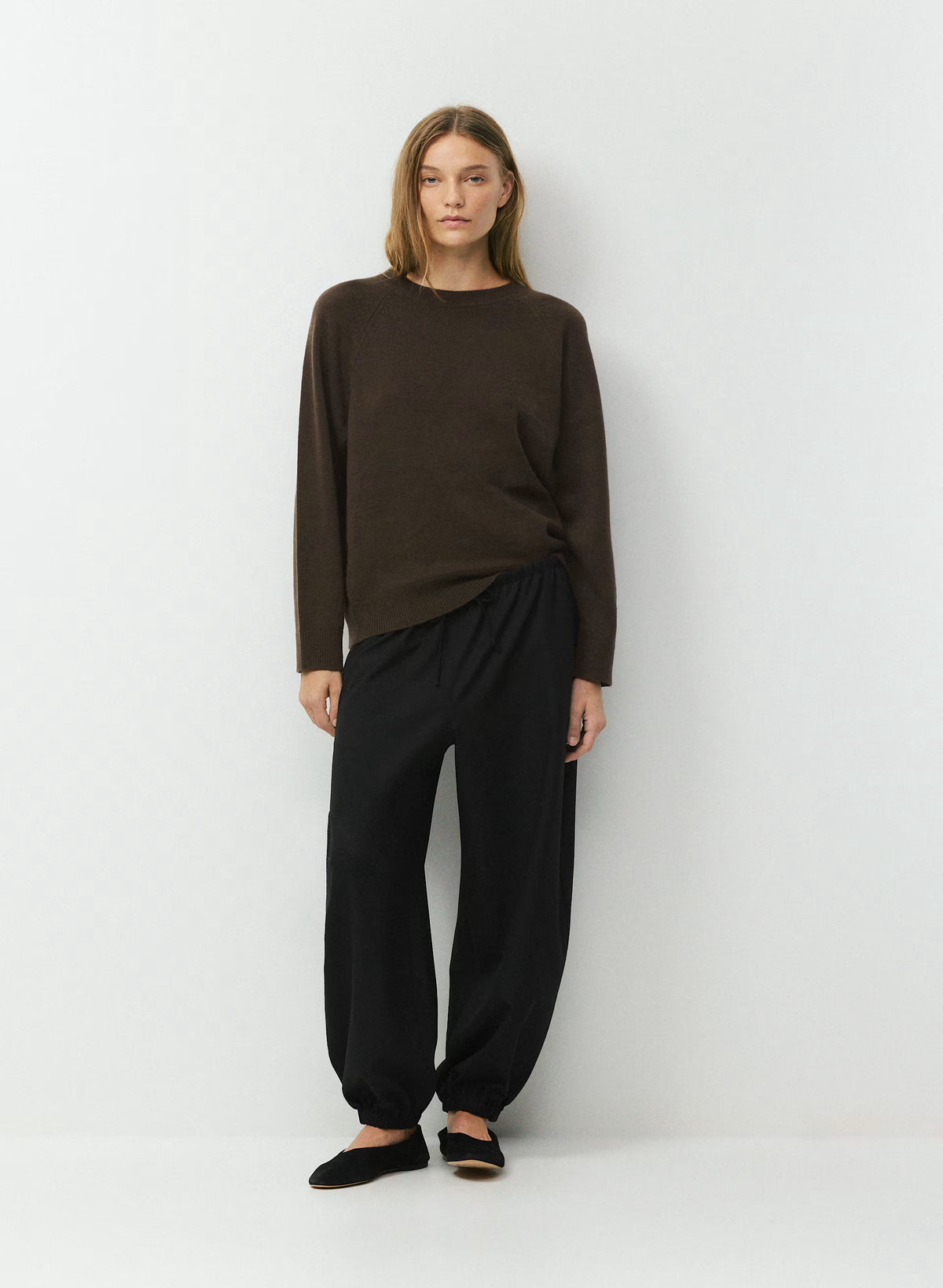 Wool Cashmere Raglan Sweater - Olive