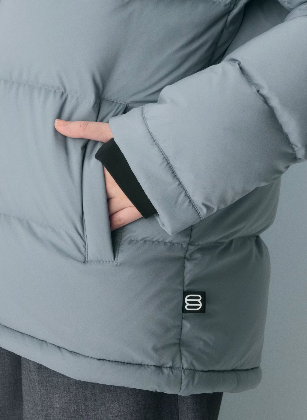 Long Down Puffer Jacket - Blue