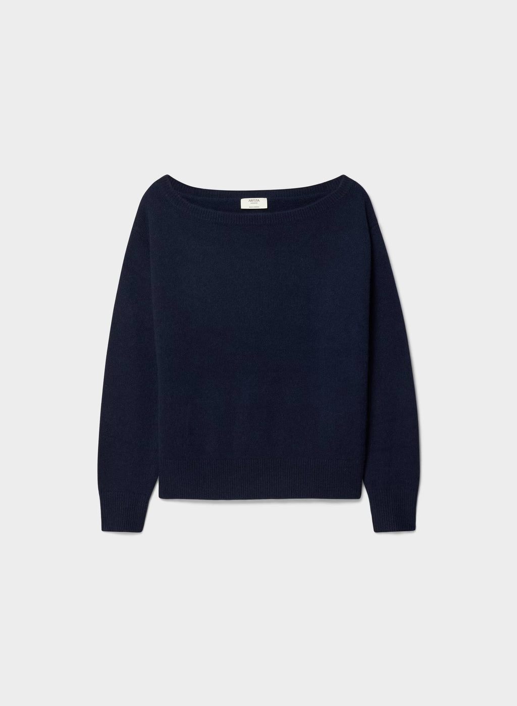 Cashmere Boatneck Sweater - Heather Gray