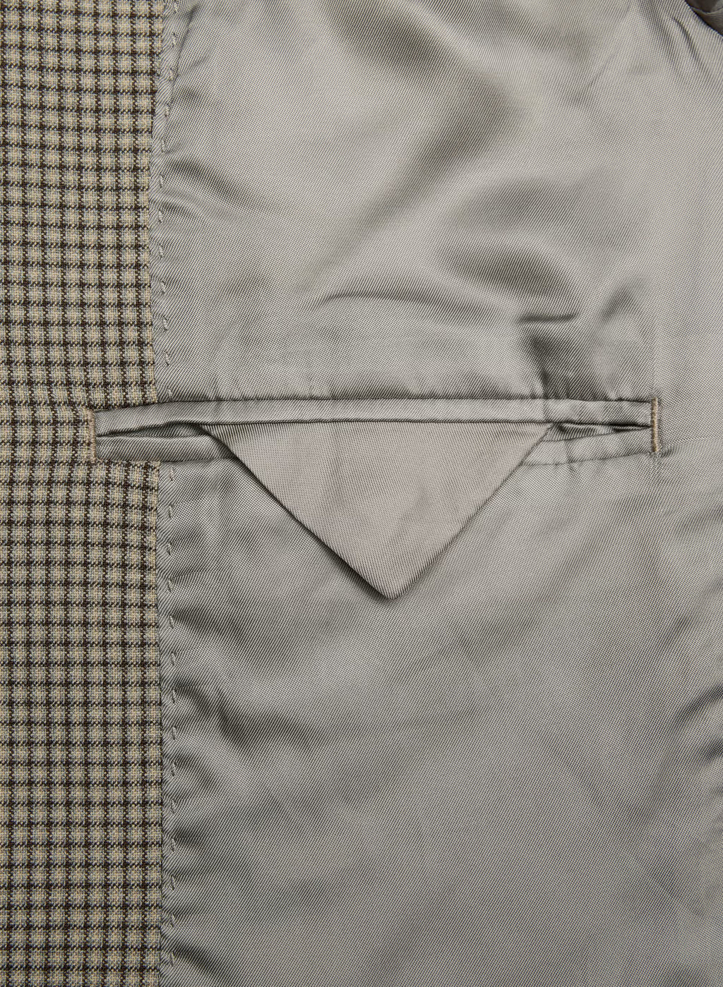 Single-Breasted Stretch Blazer - Check