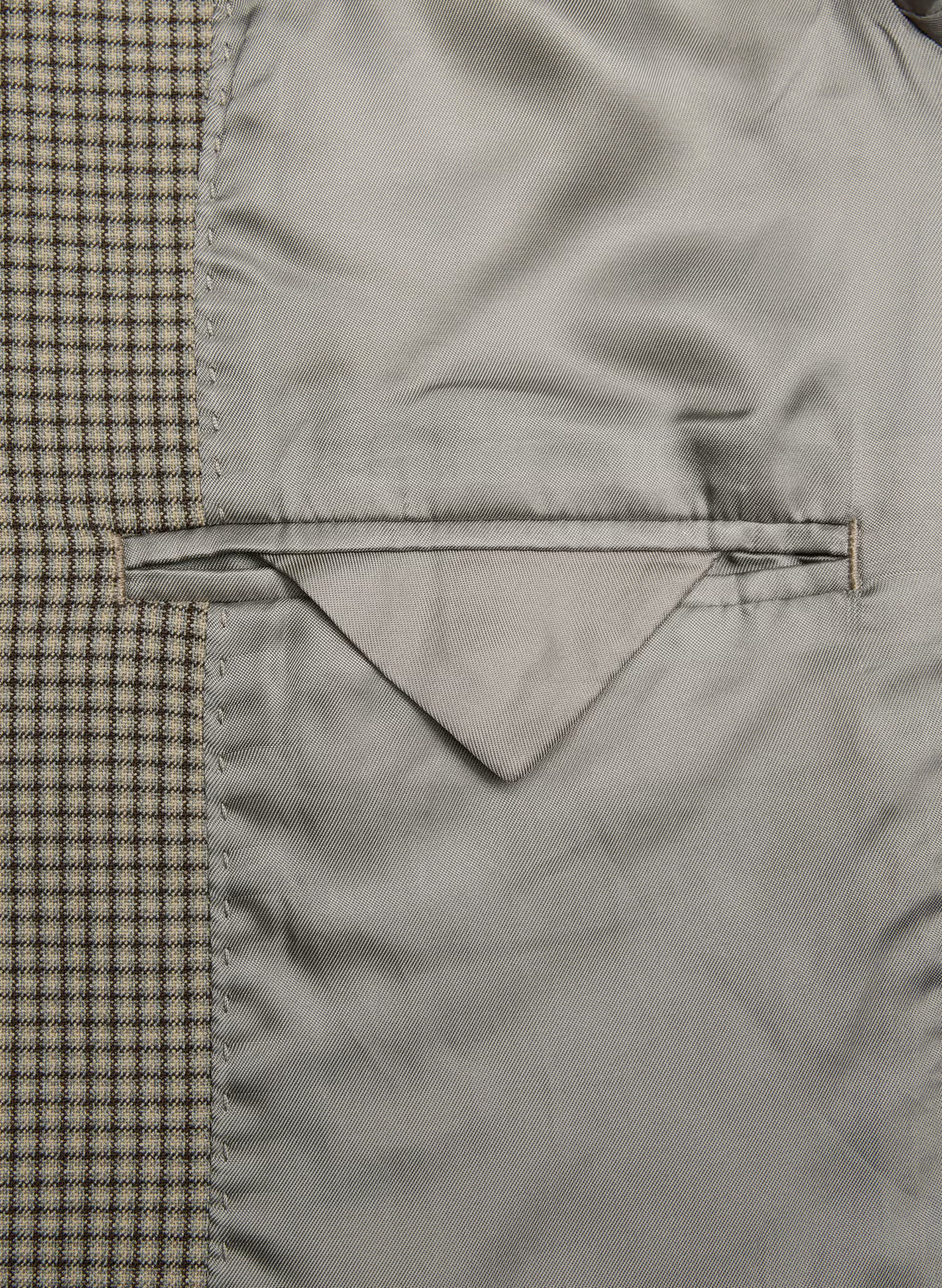 Single-Breasted Stretch Blazer - Check