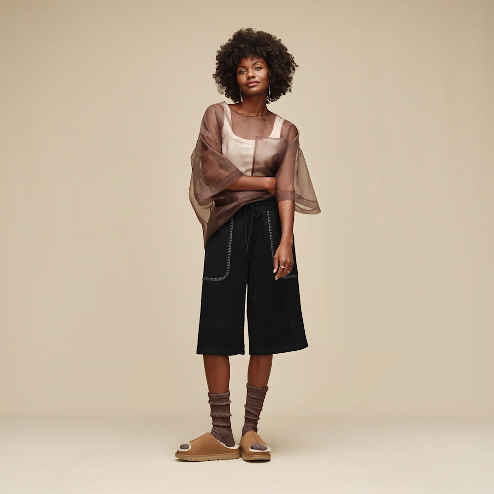 Slouchy Cotton Blend Crew Socks - Allspice