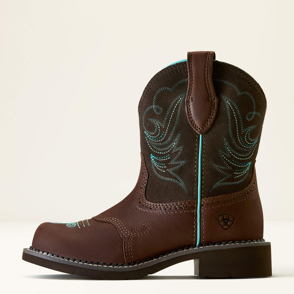 Women's Suede Western Ankle Boots - Tan