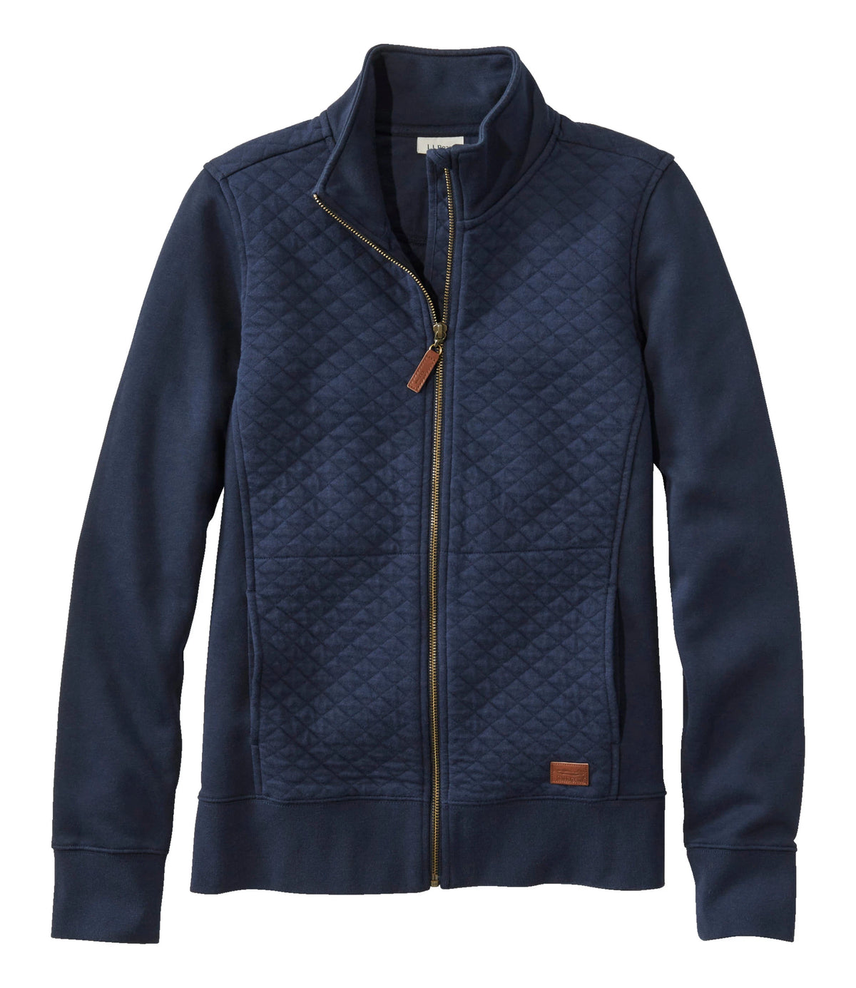 Women's Quilted Full-Zip Sweatshirt - Sea Green