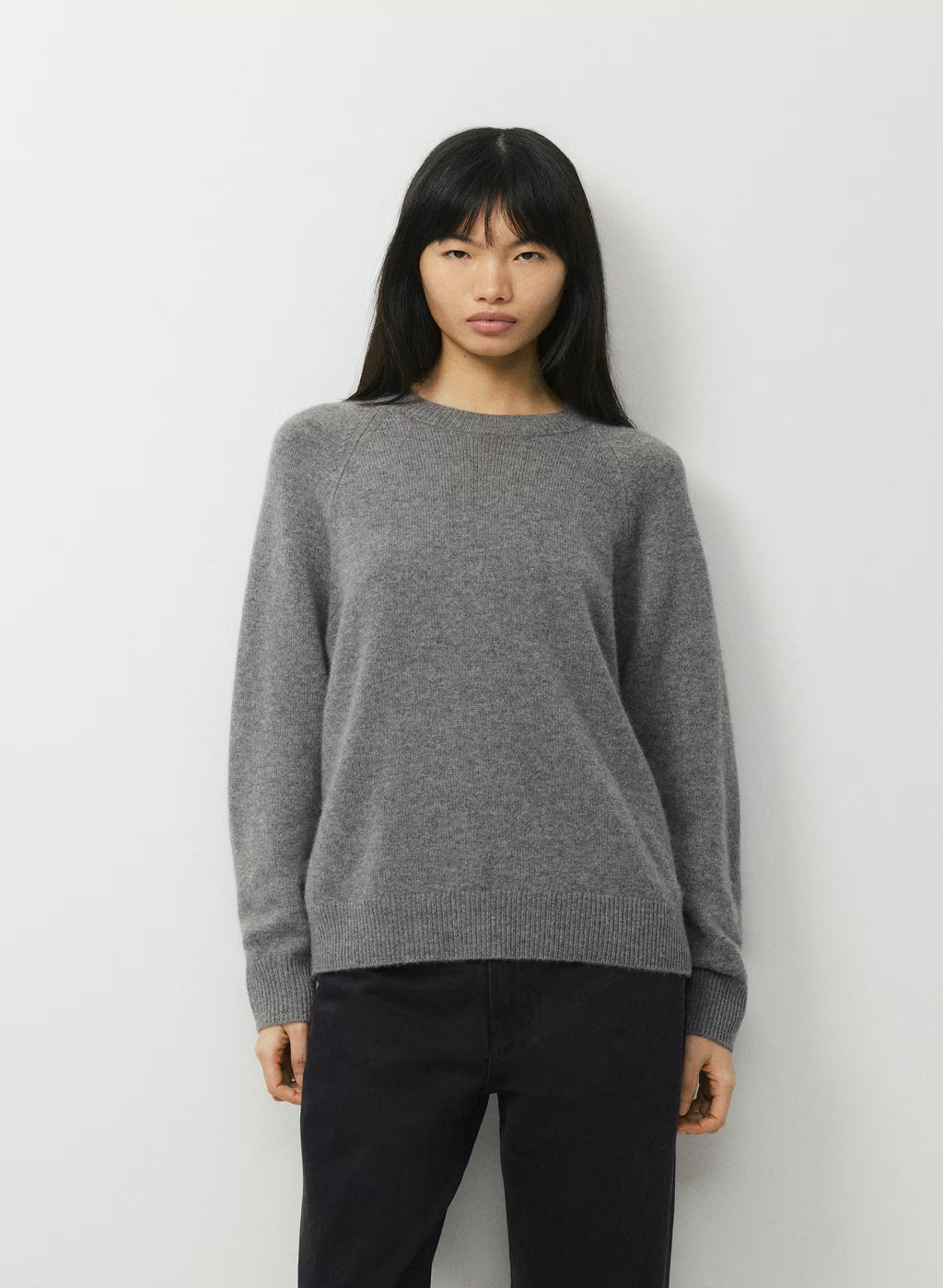 Wool Cashmere Raglan Sweater - Olive
