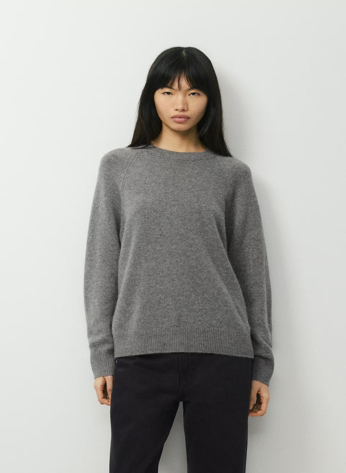 Wool Cashmere Raglan Sweater - Olive