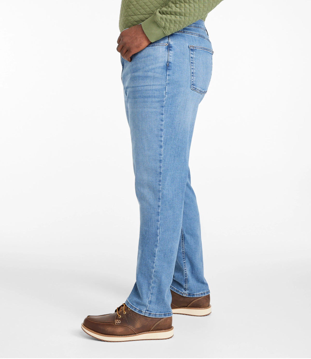 Men's Stretch Straight-Leg Jeans - Tan