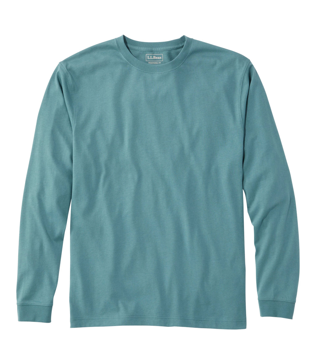 Men's Long-Sleeve Cotton Crewneck T-Shirt - Black