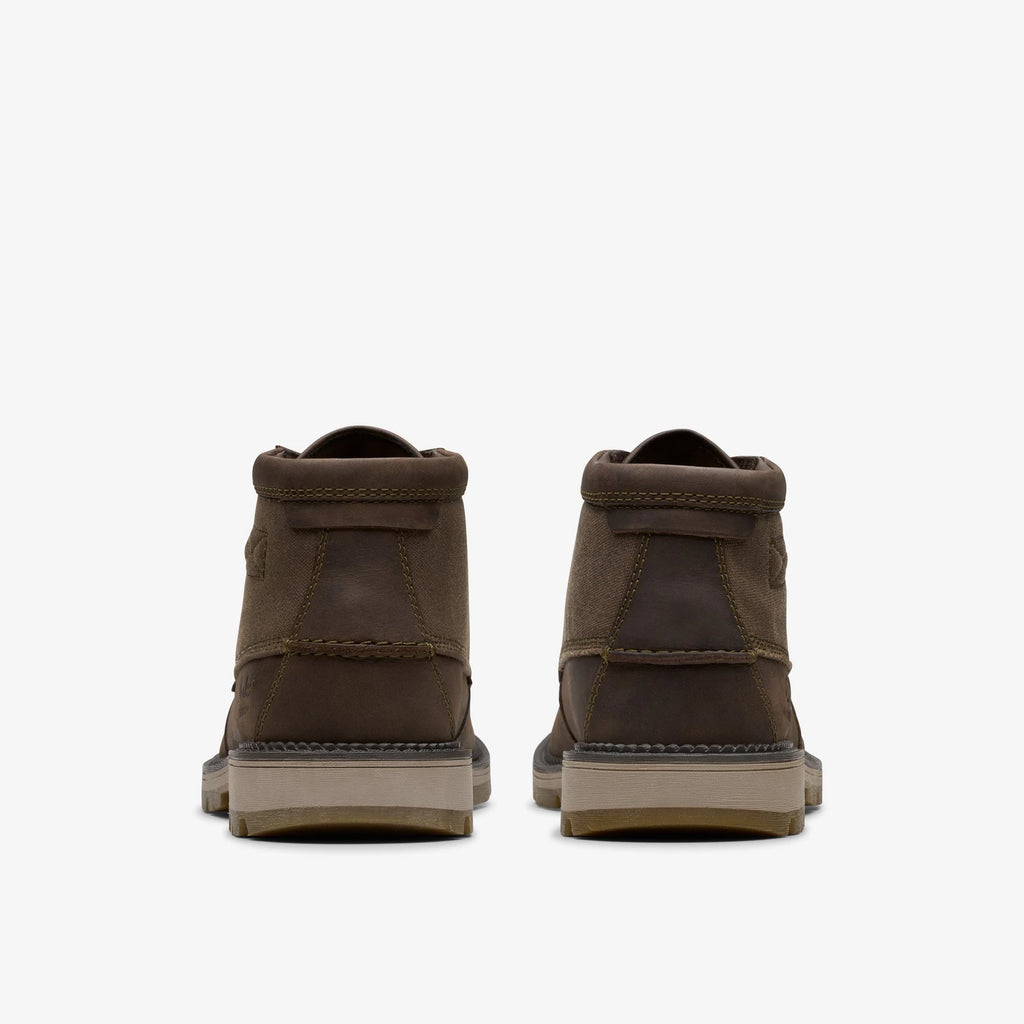 Waterproof Leather And Canvas Boot - Brown