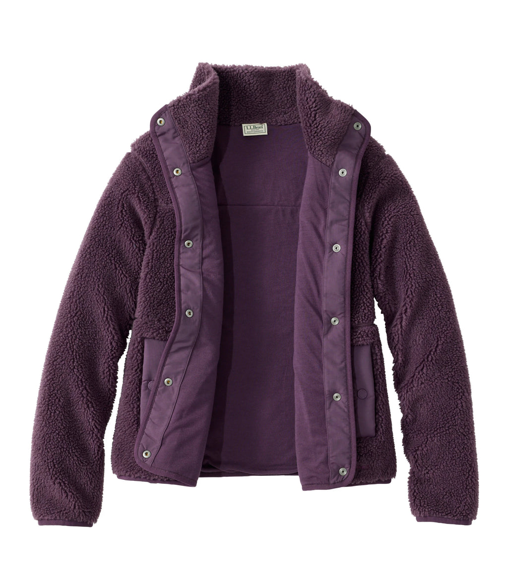 Women's Sherpa Fleece Jacket - Teal