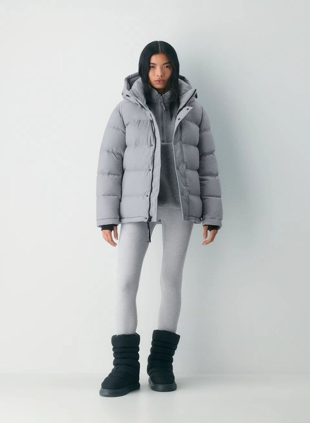 Long Down Puffer Jacket - Blue