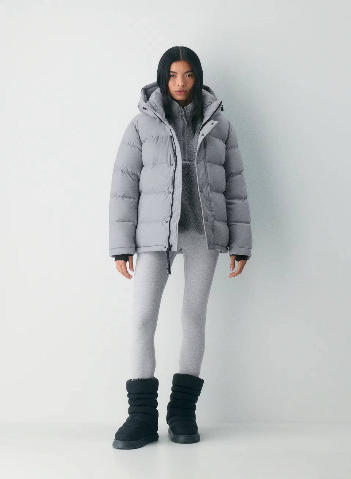 Long Down Puffer Jacket - Blue