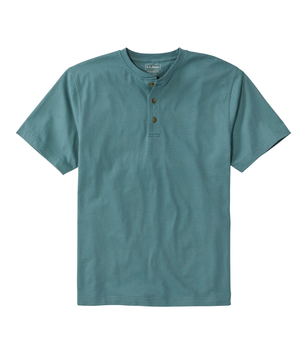 Men's Cotton Henley T-Shirt - Blue