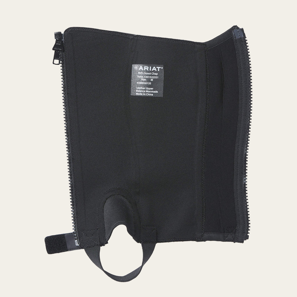 Kids' Leather Half Chaps - Black