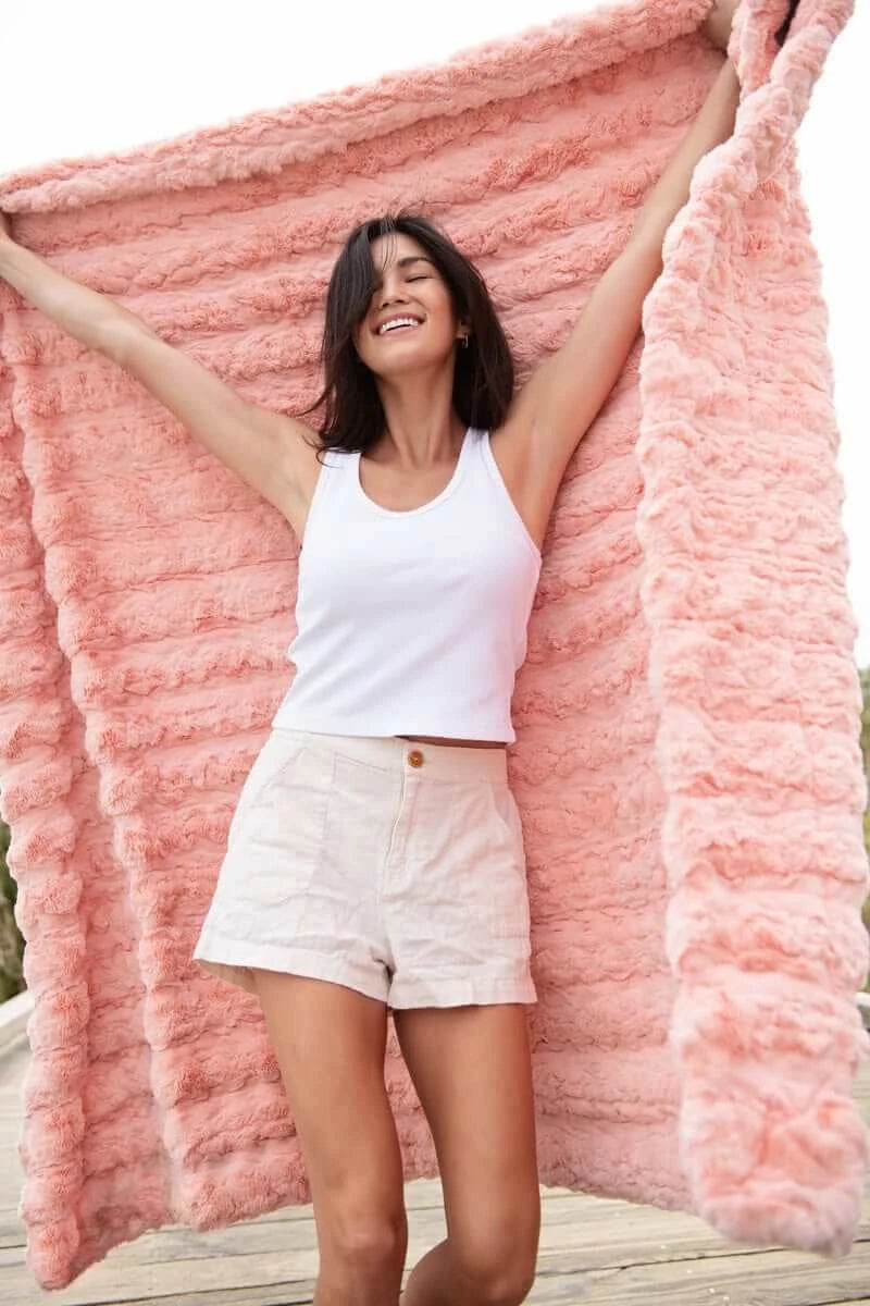 Thick Plush Blanket - Pink