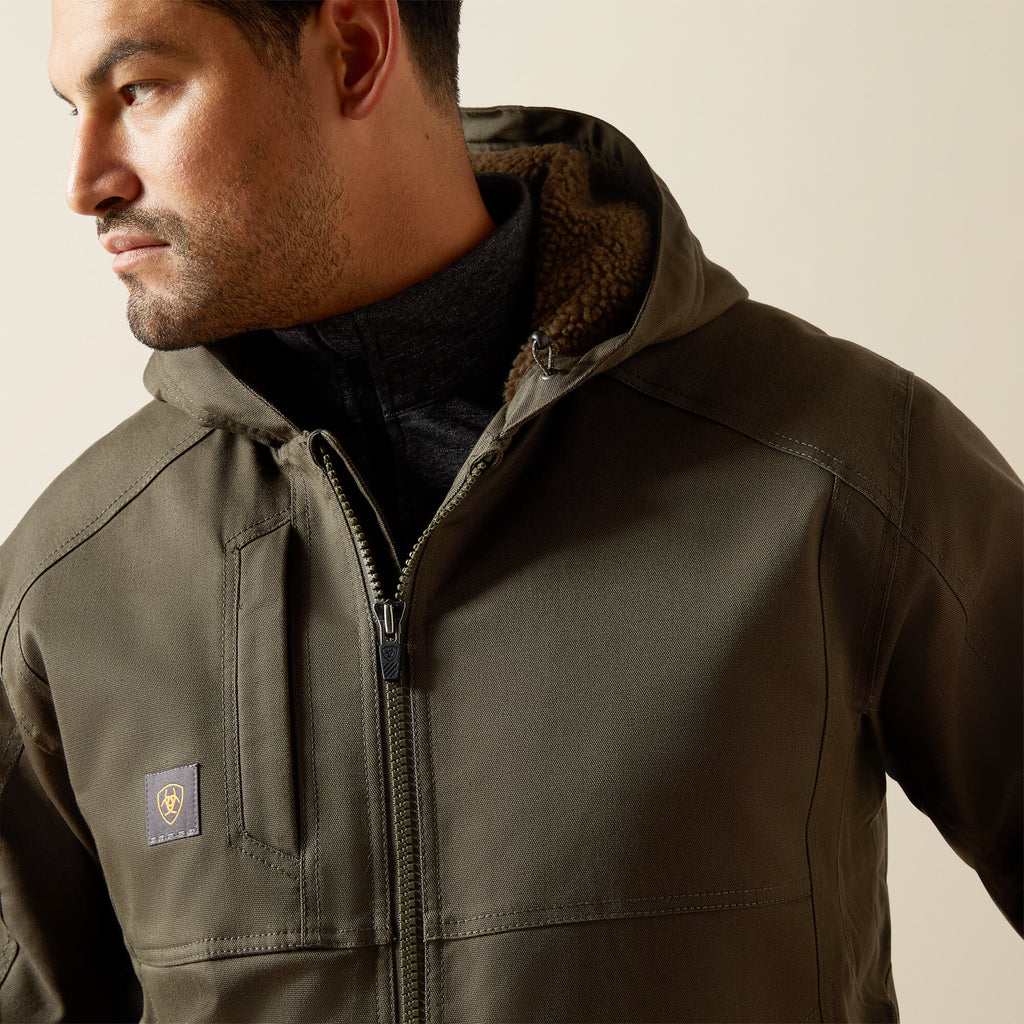 Men's Water-Repellent Sherpa-Lined Work Jacket