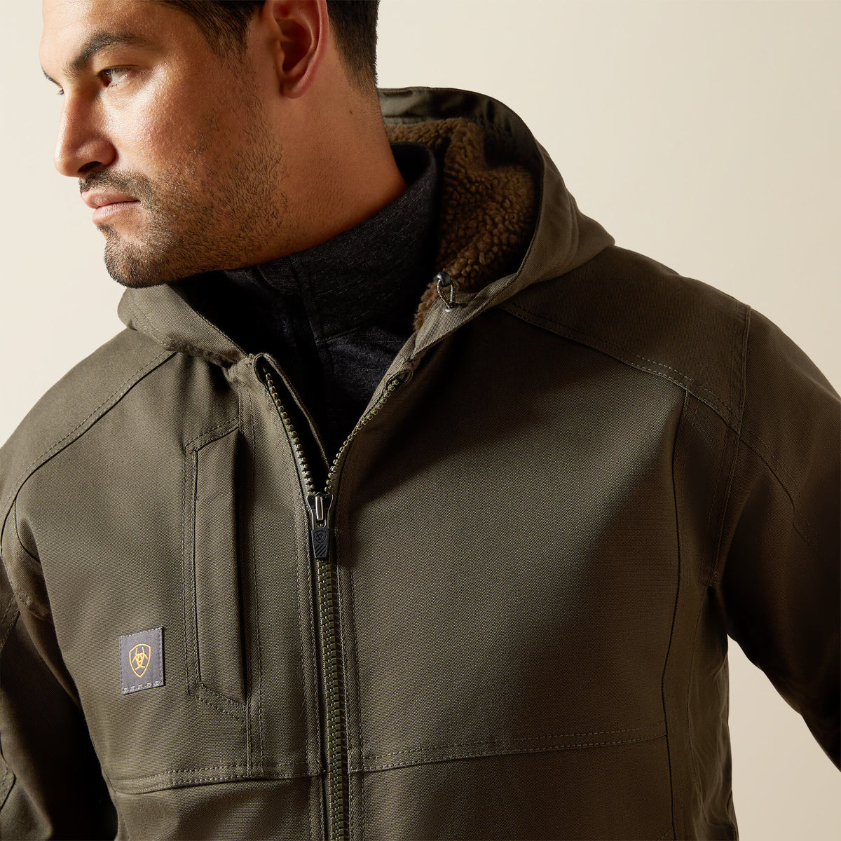 Men's Water-Repellent Sherpa-Lined Work Jacket