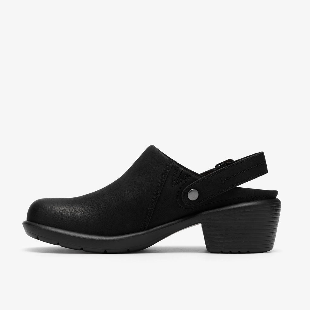 Leather Convertible Mule - Black
