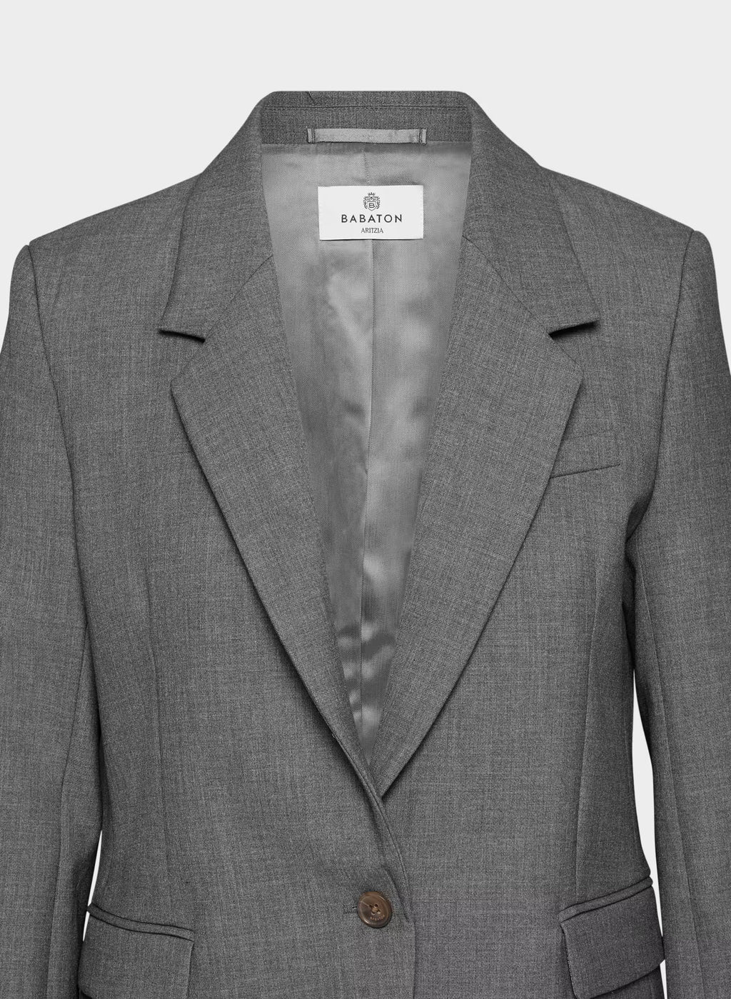 Single-Breasted Stretch Blazer - Check