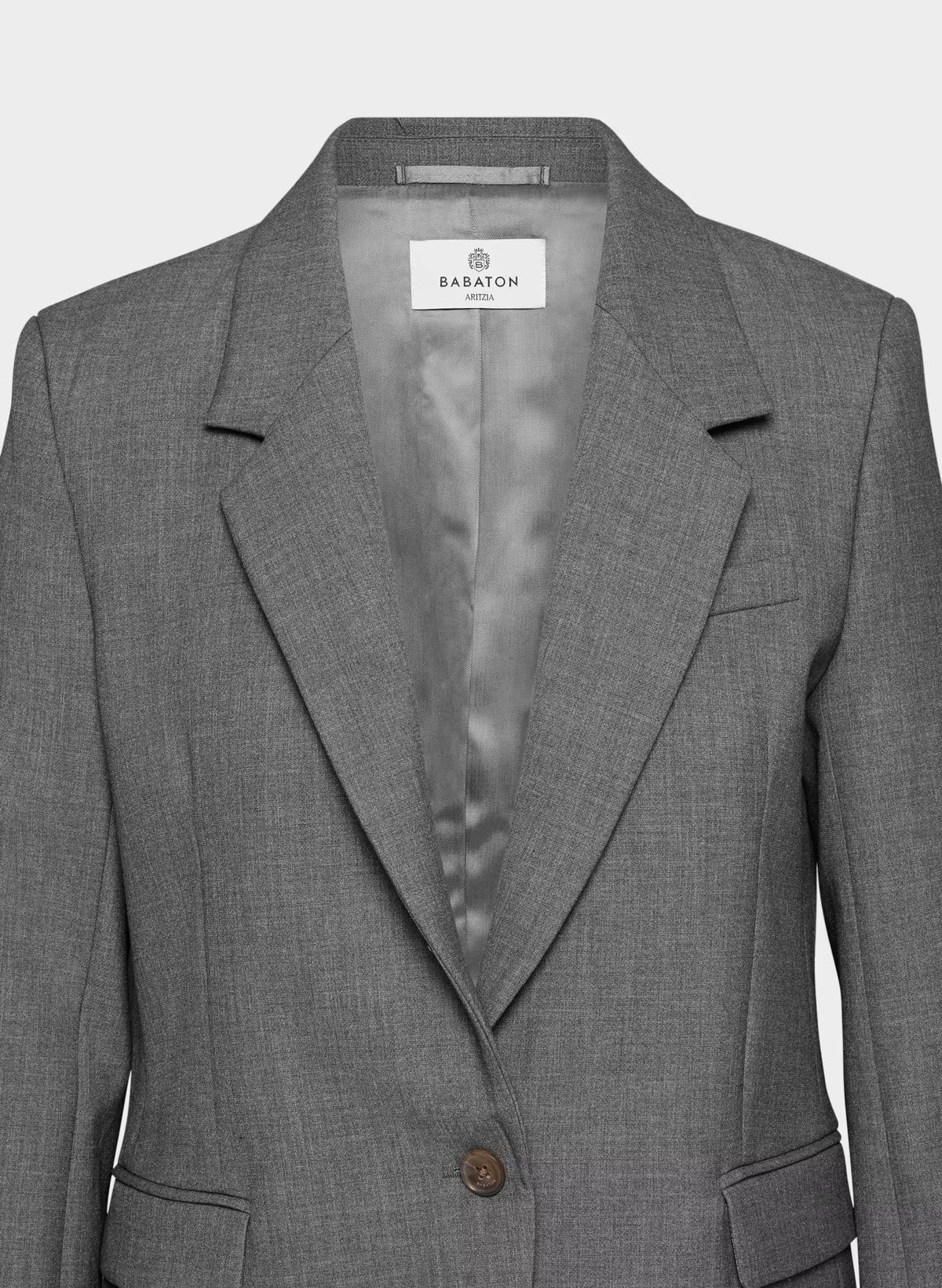 Single-Breasted Stretch Blazer - Check