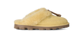 Women's Suede Sheepskin Lined Slippers - Mustard
