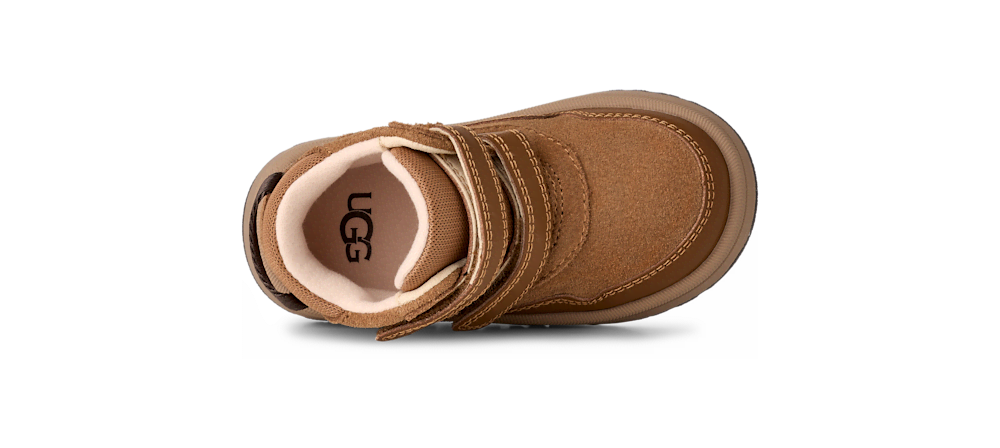 Toddler Leather And Suede Sneaker - Chestnut