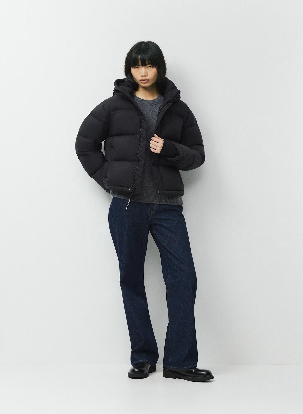 Short Down Puffer Jacket - Blue