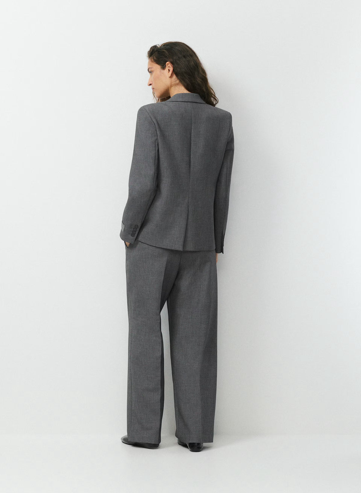 Single-Breasted Stretch Blazer - Check