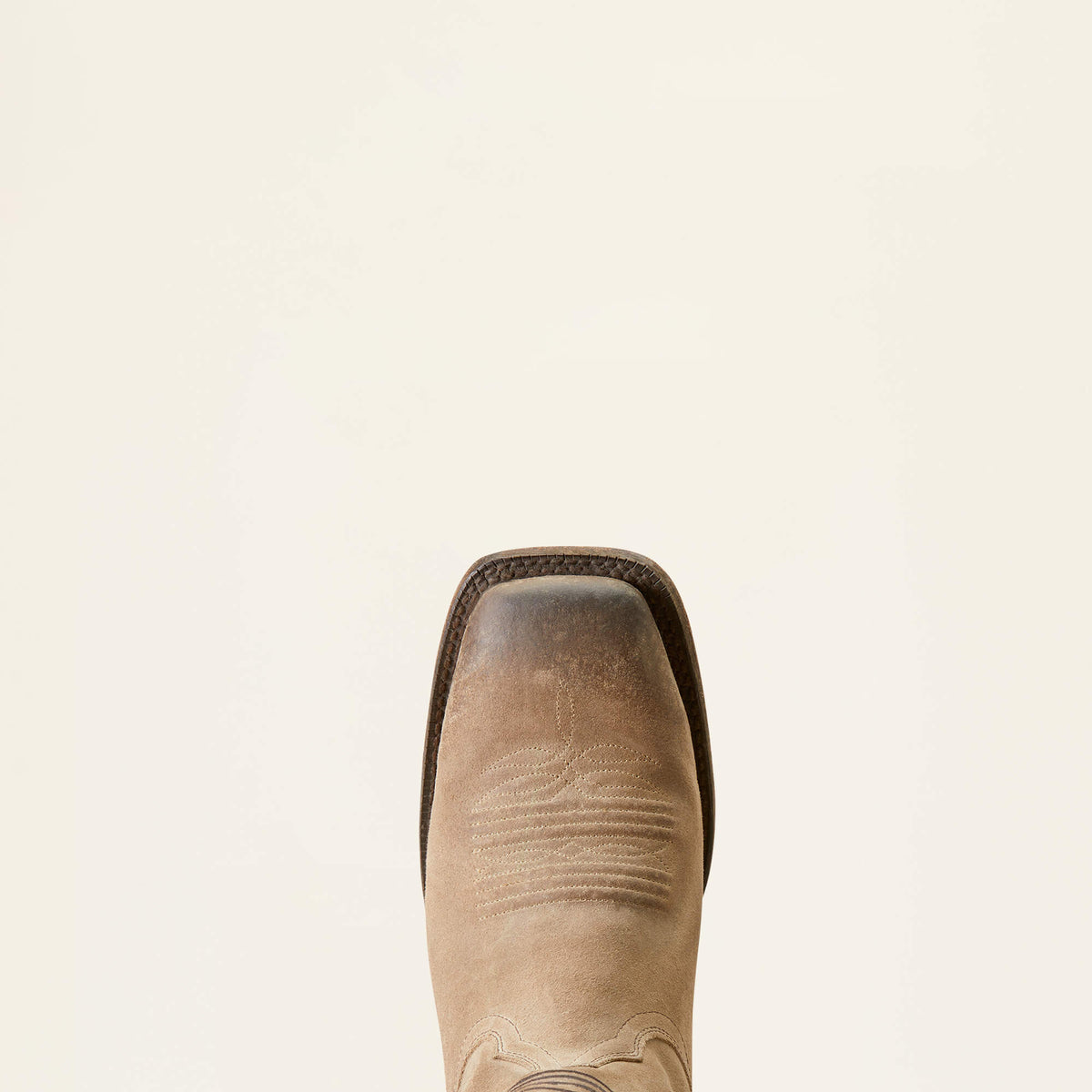 Men's Leather Wide Square Toe Western Boots - Gray