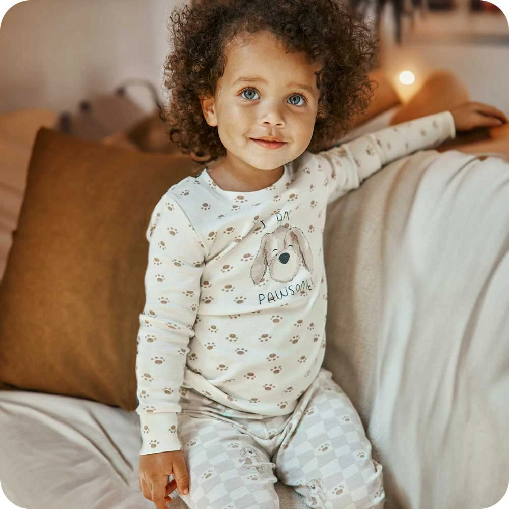 Kids Cotton Puppy Pajama Set