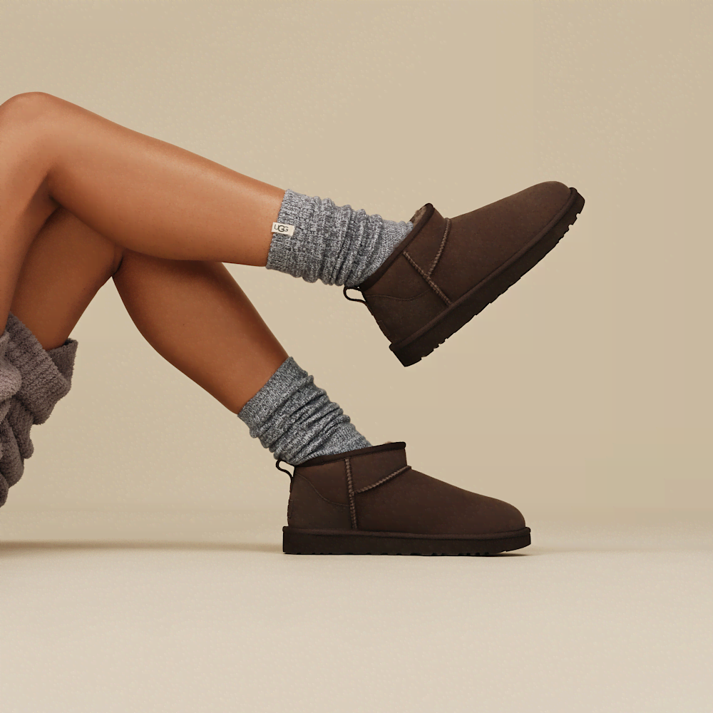 Women's Rib Knit Slouchy Crew Socks - Sand