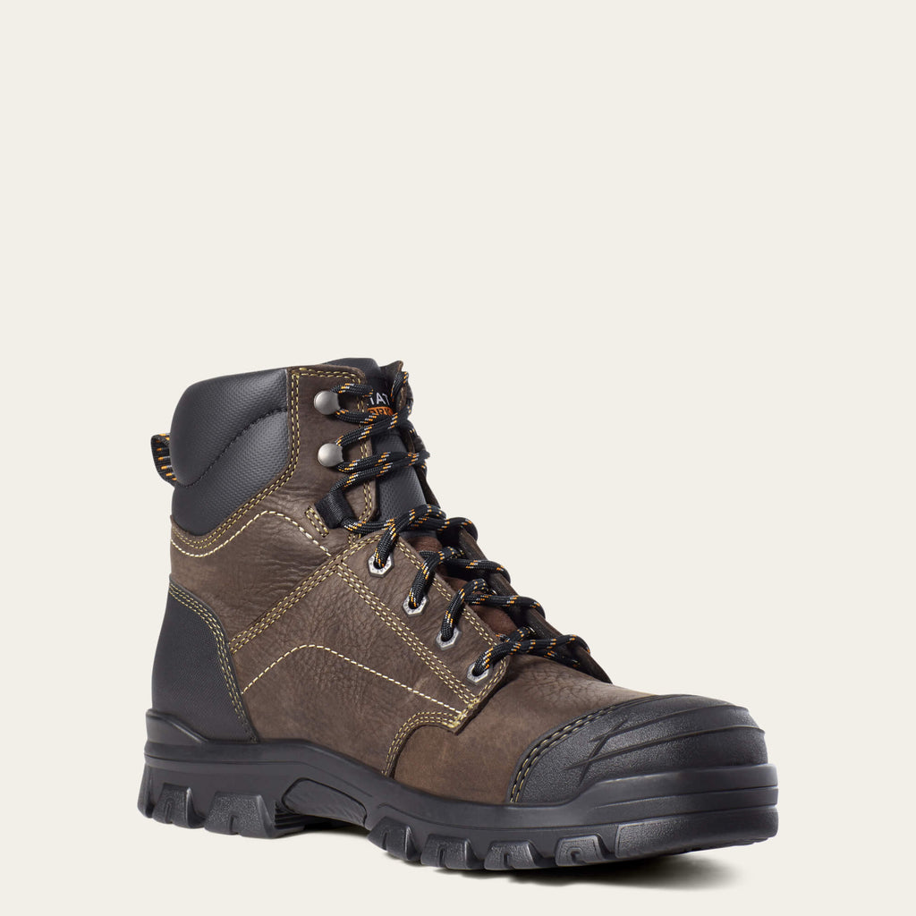 Men's Waterproof Steel Toe Work Boots - Brown