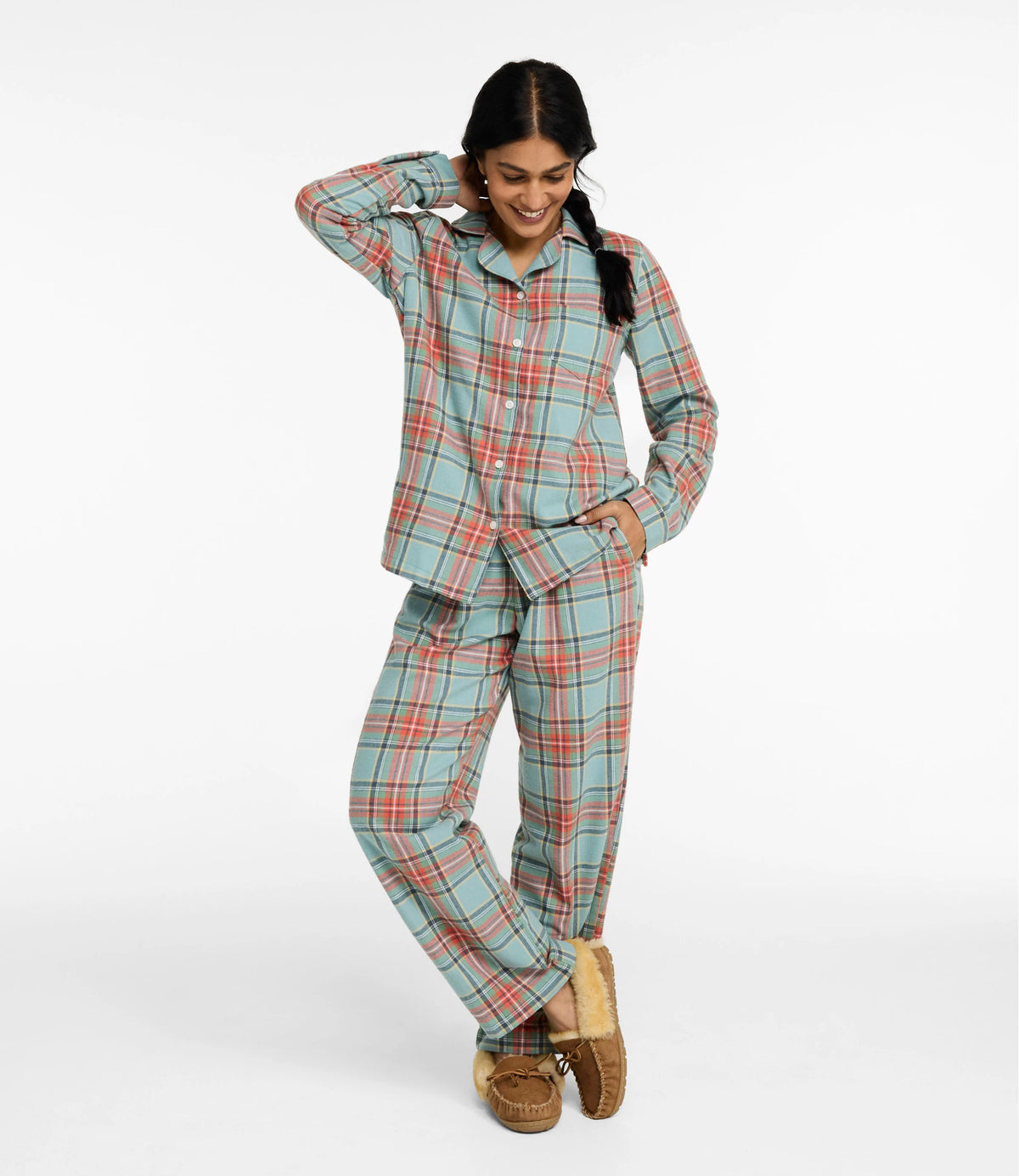 Women's Plaid Cotton Flannel Pajama Set