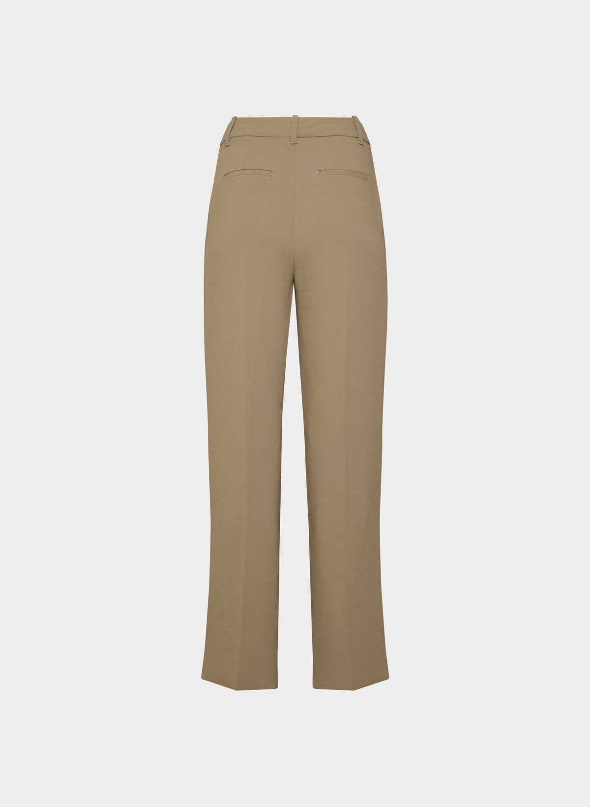 High-Rise Wide-Leg Crepe Trousers - Sand