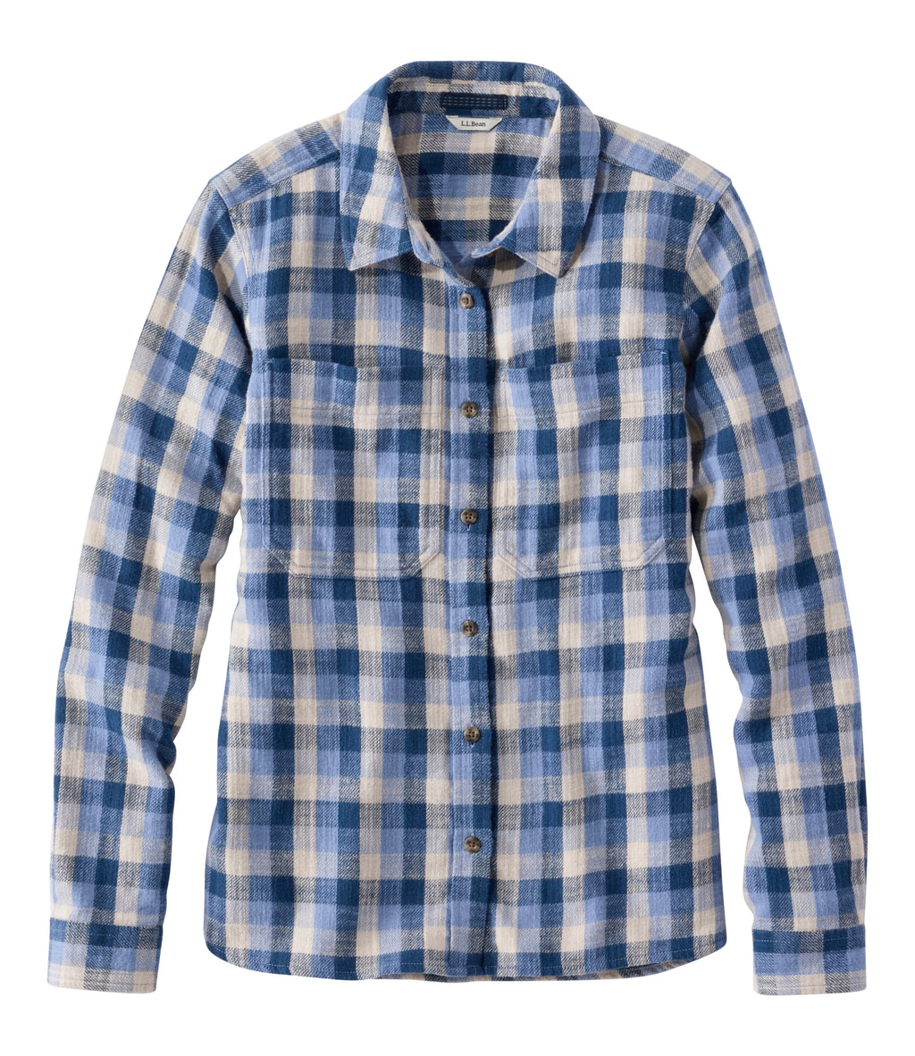 Women's Brushed Cotton Flannel Shirt - Natural