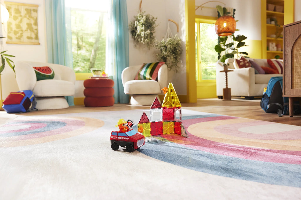 Fire Rescue Magnetic Building Set - 27 Pieces