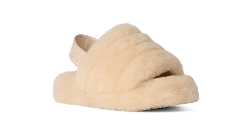 Kids' Sheepskin Strap Slide - Natural