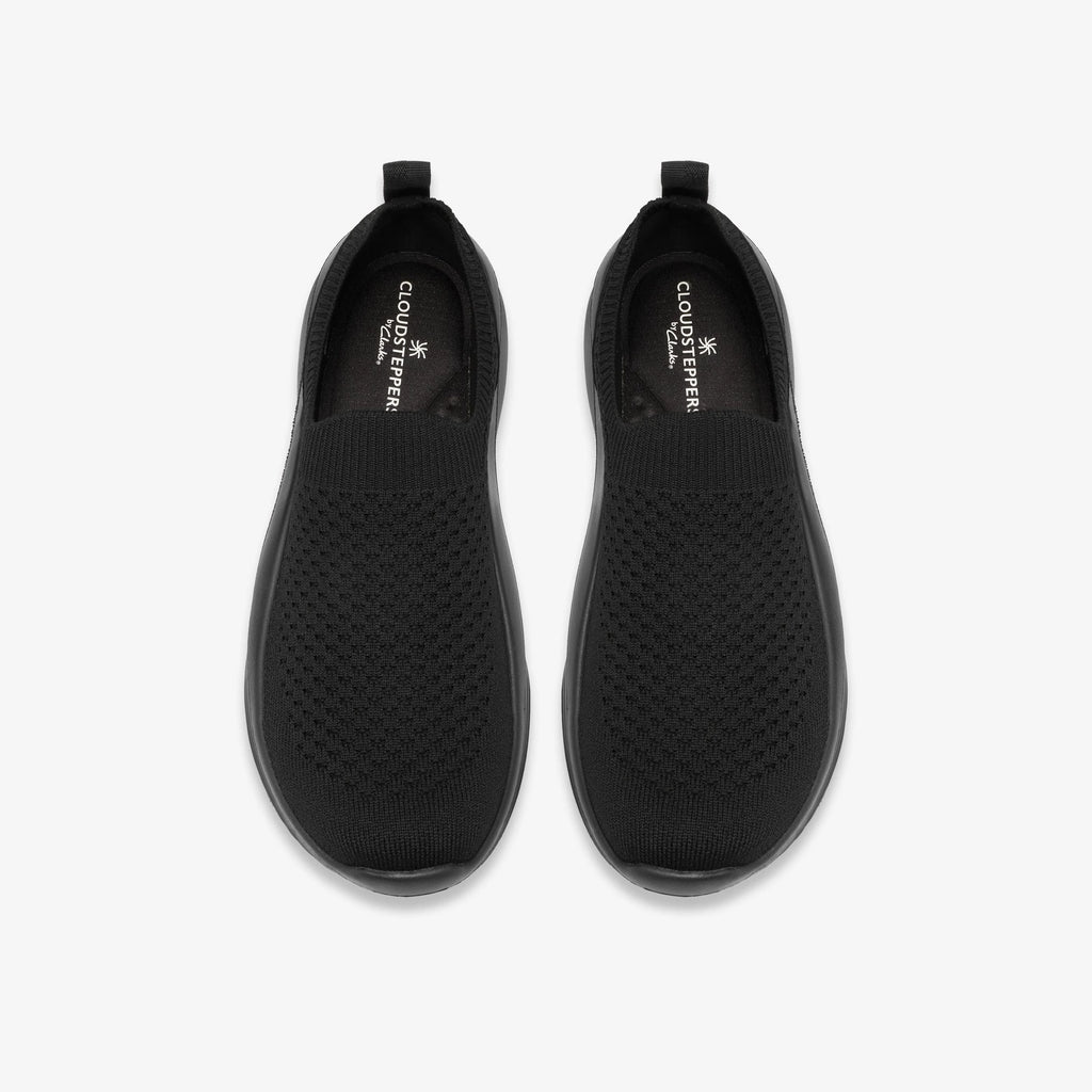 Women's Textile Walking Sneaker - Black