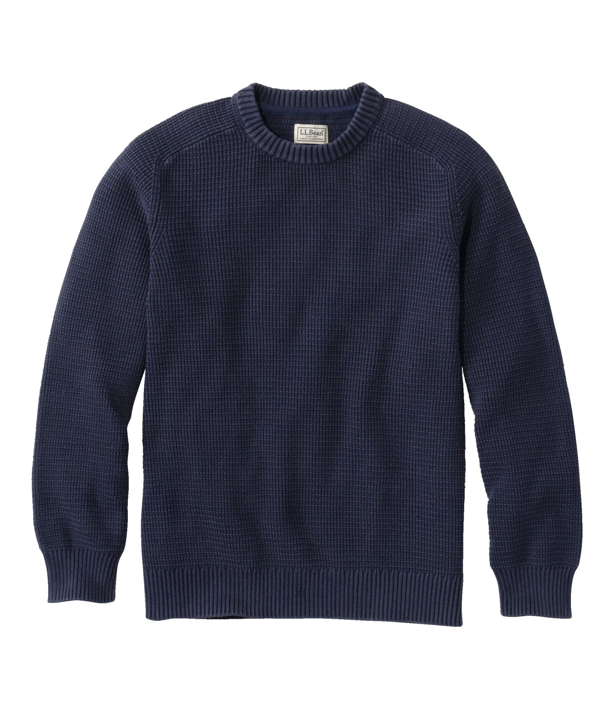 Men's Textured Cotton Crewneck Sweater - Sienna