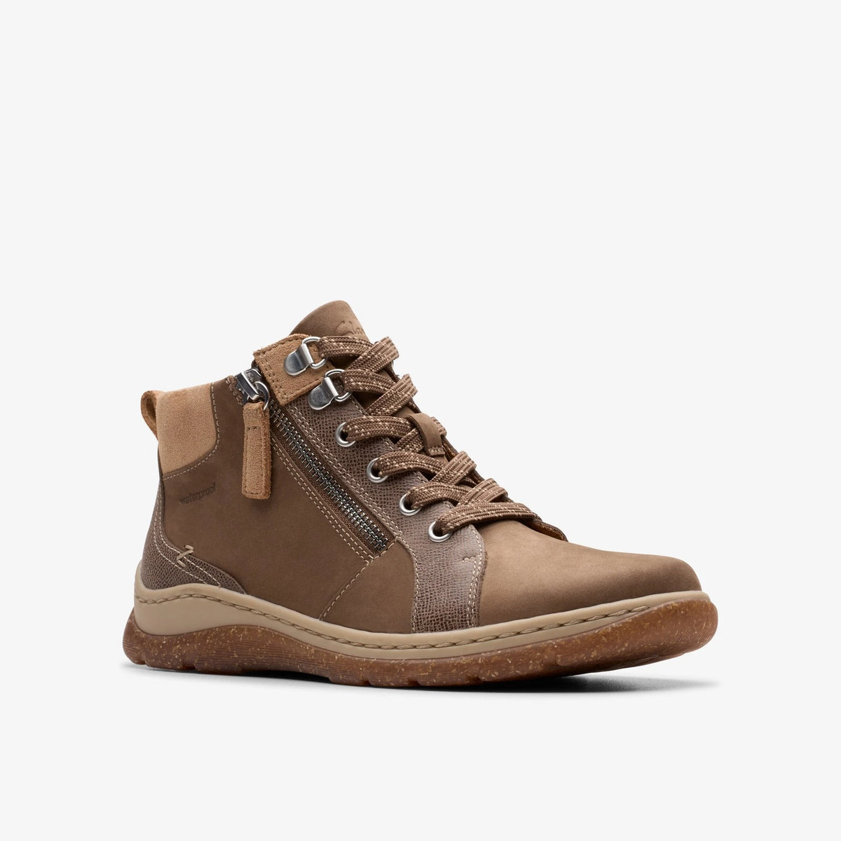 Waterproof Nubuck Trainer Boot - Dark Sand