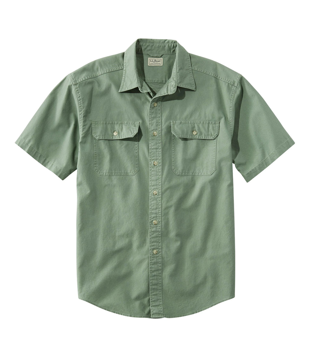 Men's Short Sleeve Canvas Shirt - Green
