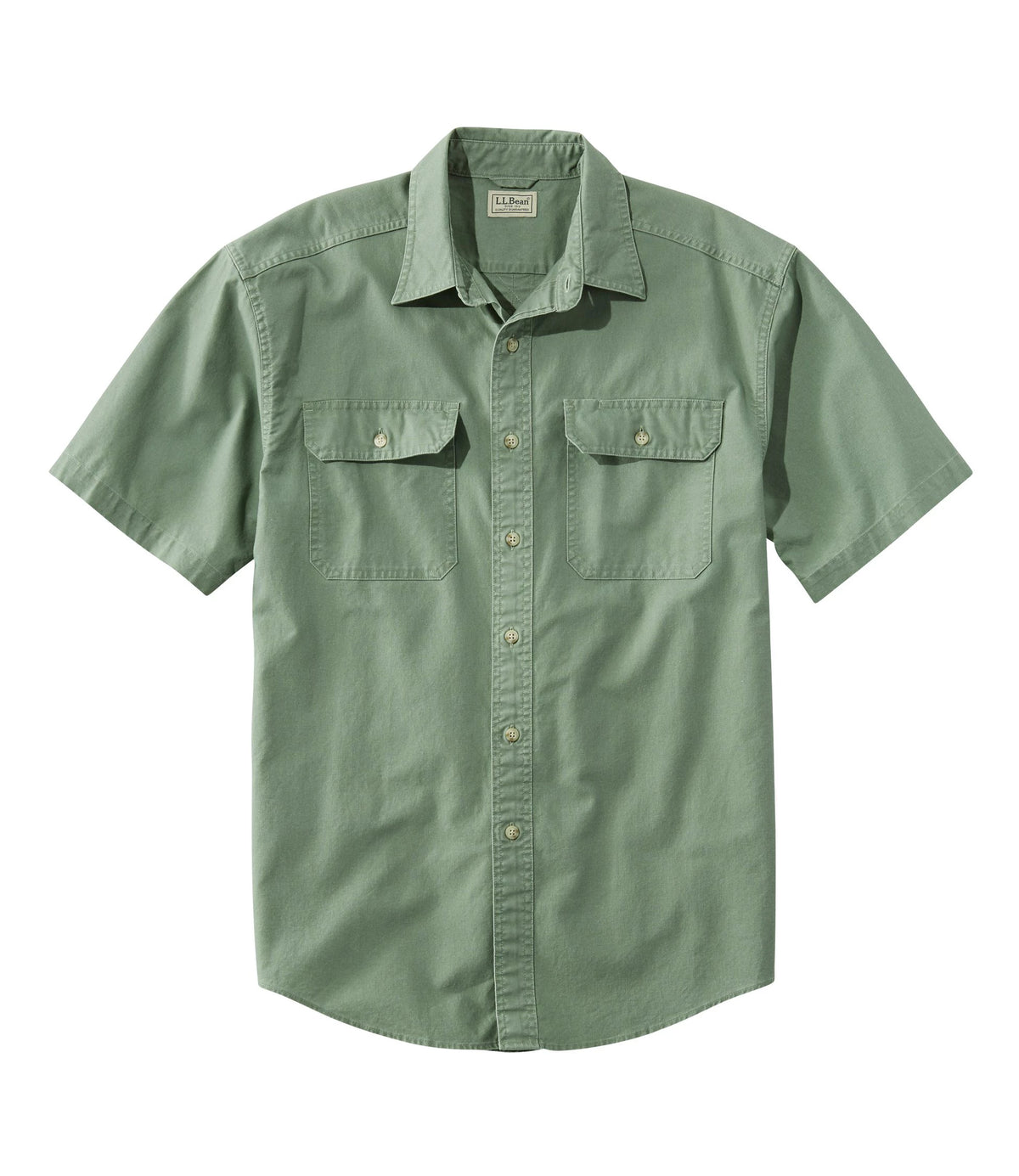Men's Short Sleeve Canvas Shirt - Green