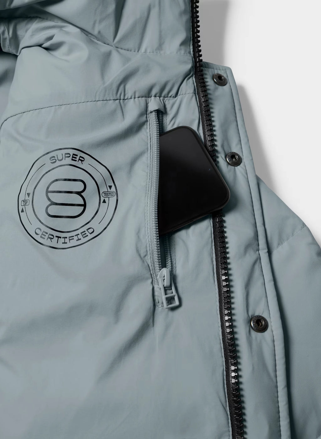 Long Down Puffer Jacket - Blue